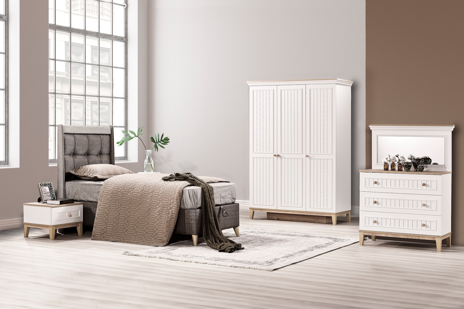 Tarz Genç Odası Beyaz