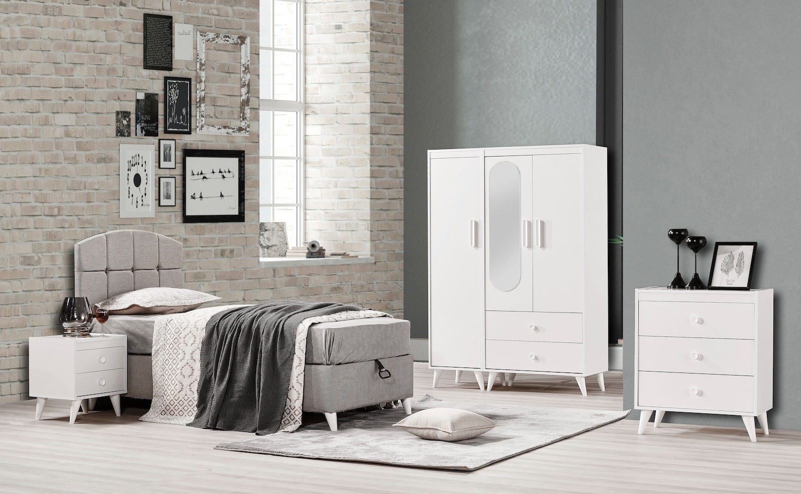 Lotus Genç Odası Beyaz